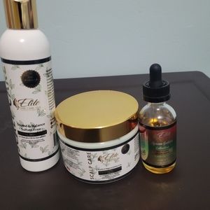 Elite hair care USA,herbal shampoo and conditioner, and black castor oil